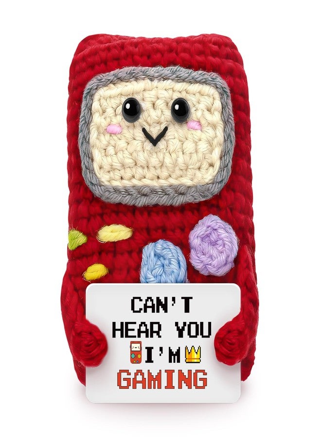 AICHPVOY Crochet Game Controller Son Gifts from Mom Dad for College Guys Valentines Day Gifts for Son from Mom Handmade Crochet Desktop Doll Christmas Birthday Fathers Day Graduation Gift - Image 1